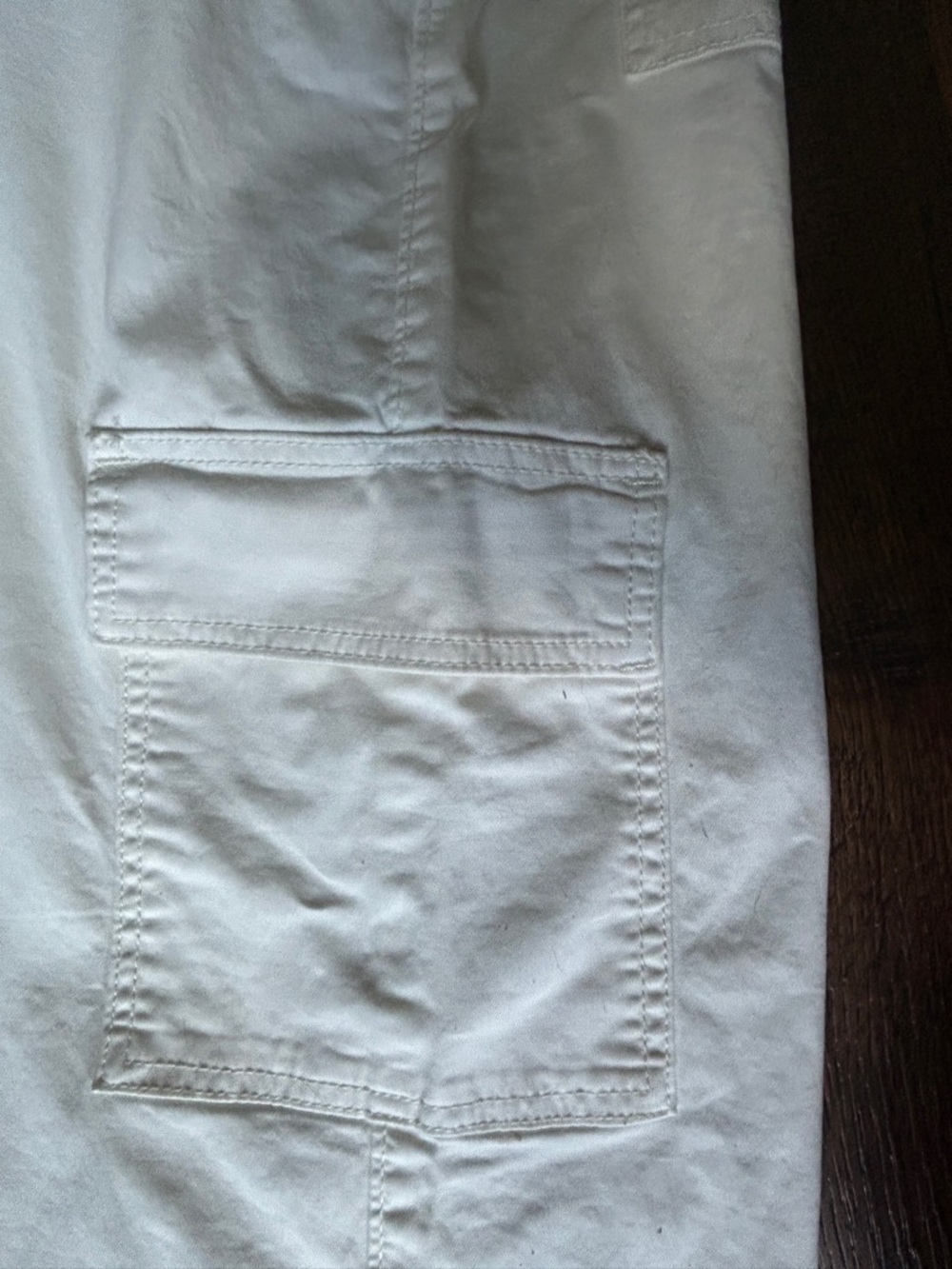 Hollister Ultra High Rise Dad Cargo Pants Cream 4R - Picture 9 of 10